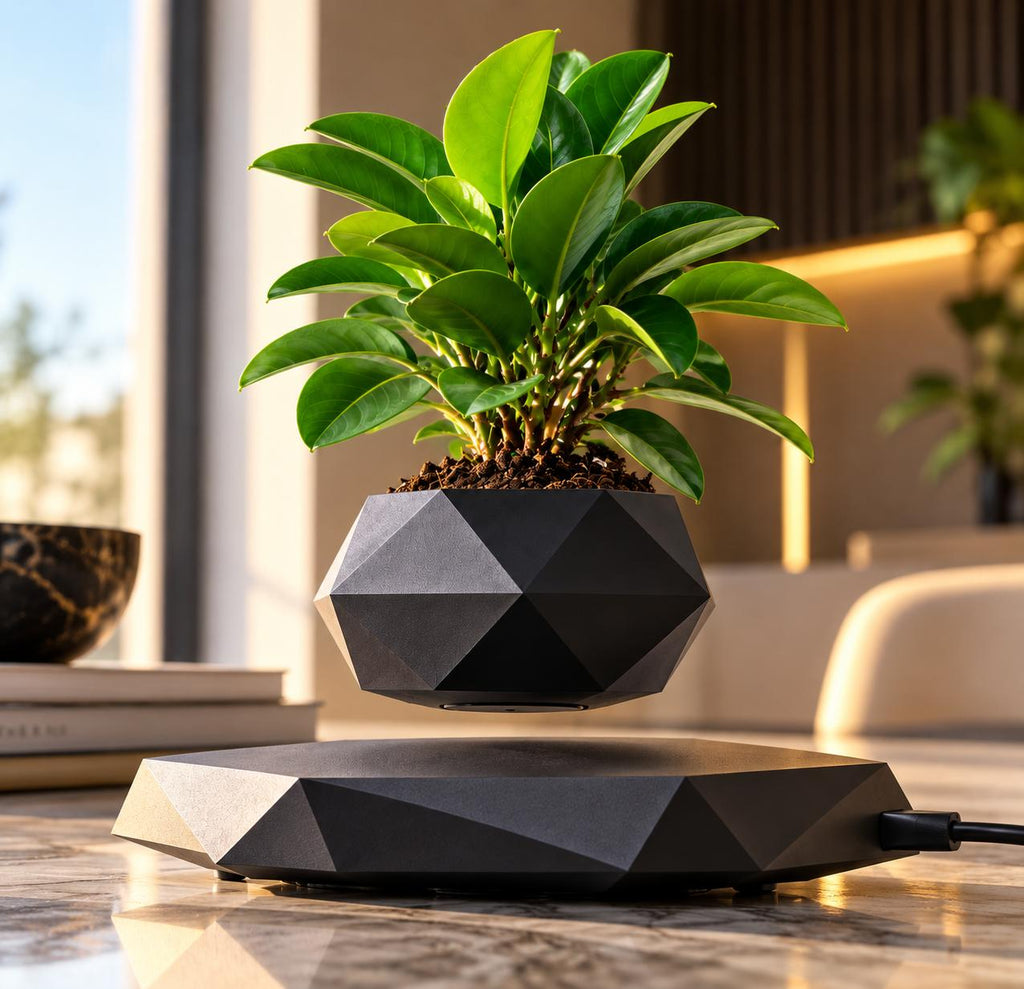 Magnetic levitation flower pot make a difference in your environment