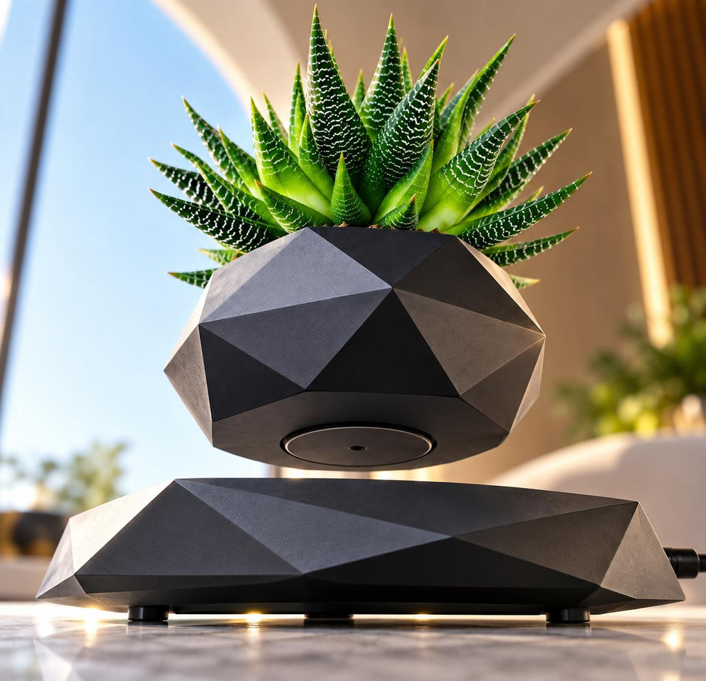 Magnetic levitation flower pot make a difference in your environment
