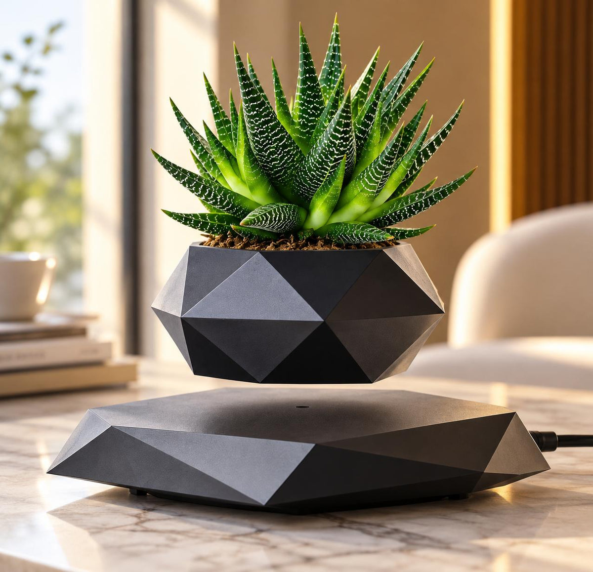 Magnetic levitation flower pot make a difference in your environment