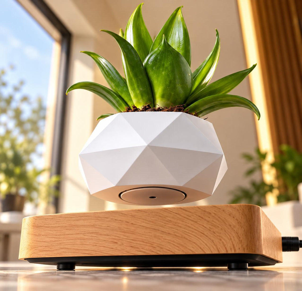 Magnetic levitation flower pot make a difference in your environment