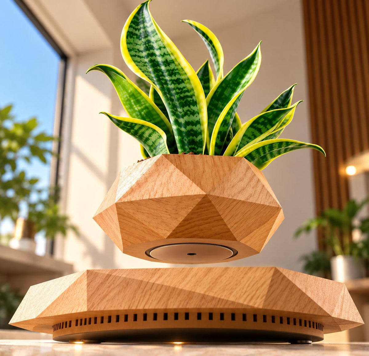 Magnetic levitation flower pot make a difference in your environment