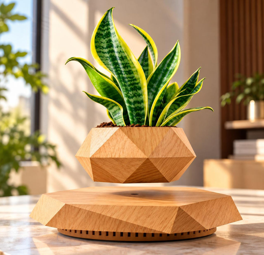 Magnetic levitation flower pot make a difference in your environment