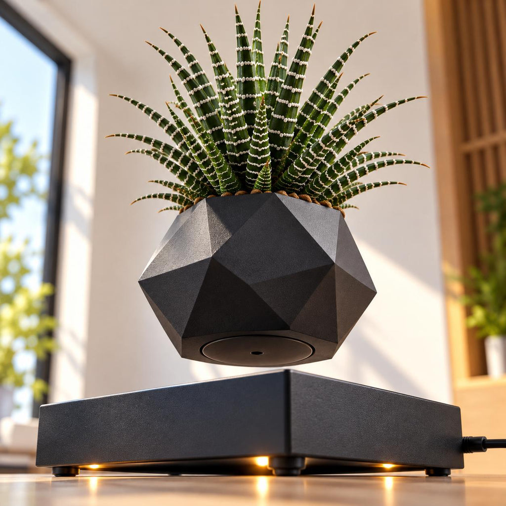 Magnetic levitation flower pot make a difference in your environment
