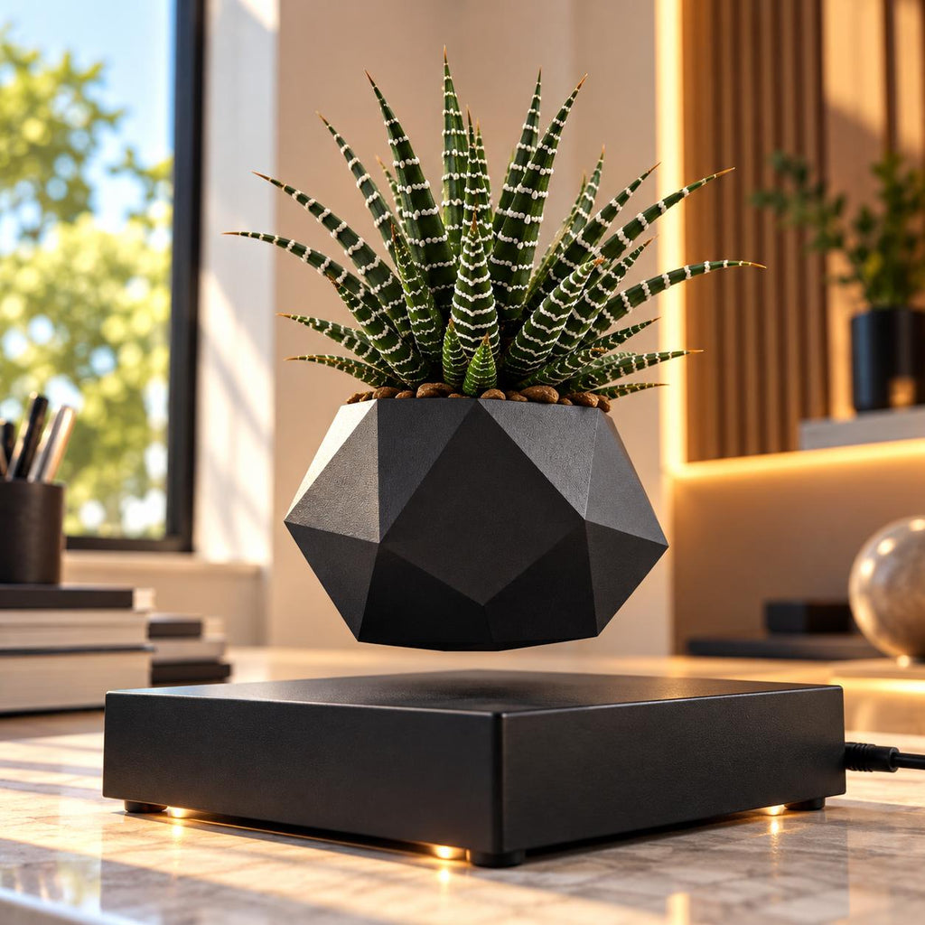 Magnetic levitation flower pot make a difference in your environment